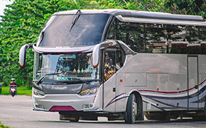 exterior charter bus