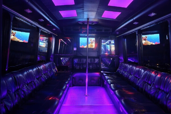 neon lights on bus