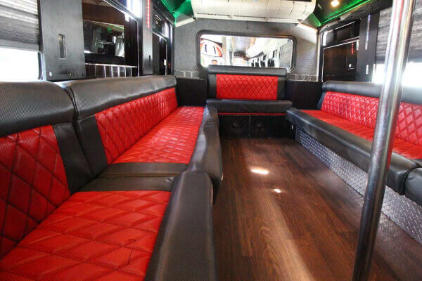 red leather seats