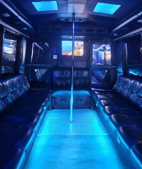 orlando limo bus with leather seats